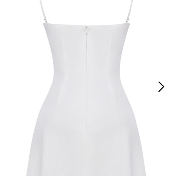 House of CB "Grace" Ivory Embellished Mini Dress - Picture 6 of 9
